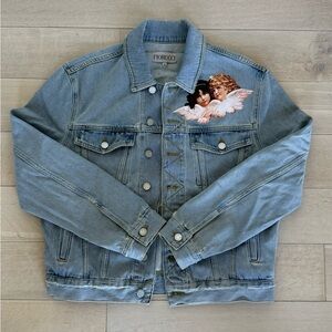 Fiorucci Kids Denim Jacket with Angel Print
